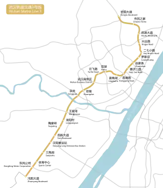 Voir la carte de la ligne.