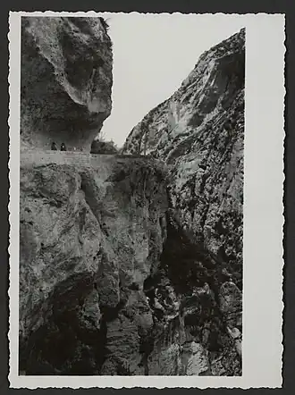 Route des Petits Goulets au début du XXe&nbsp;siècle.