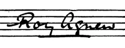 signature de Roy Agnew