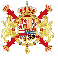 Blason espagnol de 1700 à 1761.
