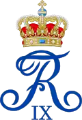 Monogramme du roi Frédéric IX.