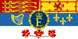 Étendard d'Élisabeth II utilisé au Canada.