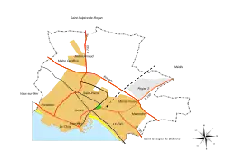 Carte des principaux quartiers de Royan