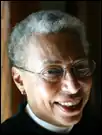 Barbara Harris, première femme évêque de l'Église épiscopalienne des États-Unis.