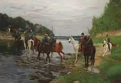 Rubicon. Traversée de la rivière par la division de Denis Davydov. 1812, 2001.