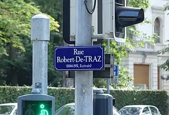 Rue Robert-de-TRAZ à Champel.