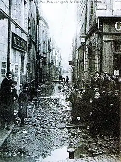 La rue Claude Pouillet, au moment de la décrue.
