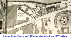 Rue Saint-Pierre en 1525