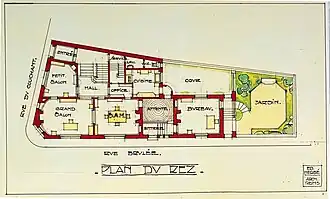 sur plan, années 1920,