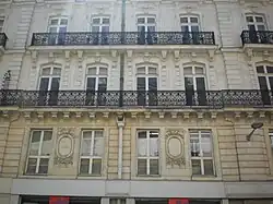 Façade de l'immeuble au no&nbsp;3 de la rue de Feltre.