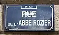 Plaque de rue.