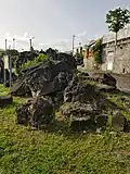 Ruines de l'Église du Fort de Saint-Pierre en juillet 2022