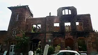 Le bâtiment en ruines en 2015.