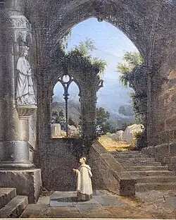 Ruines gothiques par Raymond Quinsac Monvoisin (1790-1870), huile sur toile, 1835, donné en 1836 au musée de Semur-en-Auxois