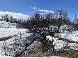 Ruisseau Gendron, tributaire de la rivière Charest, du pont P-17092, chemin Saint-Édouard