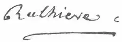 signature de Claude Carloman de Rulhière