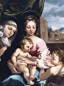 Madone et Catherine de Sienne, 1608-1610Yale University