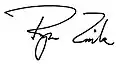 Signature de Ryan Zinke