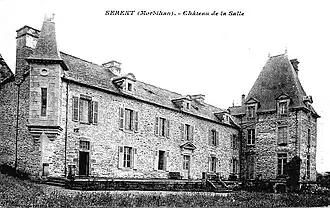 Le château de la Salle vers 1925 (carte postale).