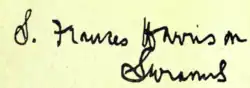 signature de Susie Frances Harrison