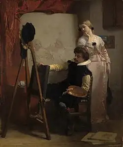 Un peintre devant son chevalet (1852), musée d'Amsterdam.