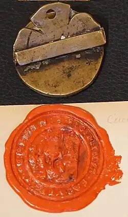 Cachet et matrice de la faculté de droit, fonds Guelliot.