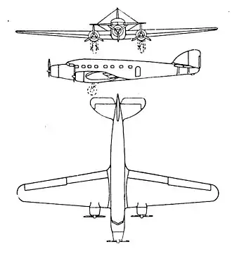 vue en plan de l’avion