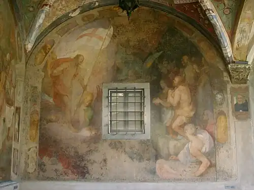 Le Christ descendant libérer les Justes dans les enfers, 1584, grand cloître de Santa Maria Novella.