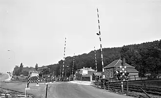 Le PN 22 de la route Visé - Jupille avant sa suppression  - 12.08.1975