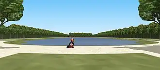 Vue simulée du canal de Stains au XVIIIe&nbsp;siècle