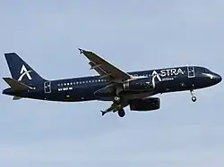 Un Airbus A320 d'Astra Airlines