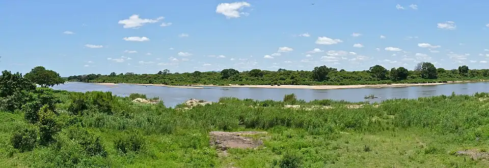 La Sabie dans le parc national Kruger, Afrique du sud (En 1898, la Sabie Game Reserve était créée).