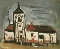 Yuzo Saeki : L'église de Villiers-sur-Morin, 1928.