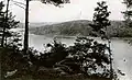 Le lac de Guerlédan vu depuis Saint-Aignan vers 1935.