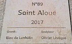Plaque d'identification Saint-Aloue