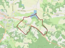 Carte avec les communes environnantes.