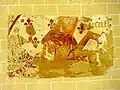 Chœur, peinture murale sous la voûte.