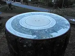 La table d'orientation du site des roches.