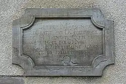 Première pierre de la mairie.