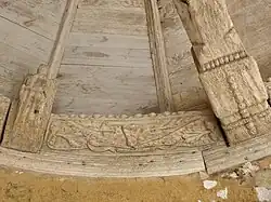 Oratoire du Sacre, détail d'une sablière.