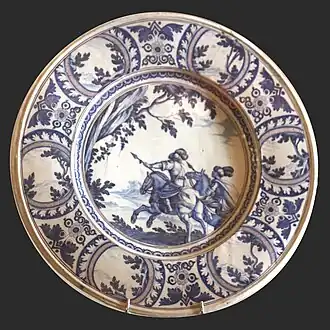 Plat à décor de chasse, Aix-en-Provence, Musée du Vieil-Aix.