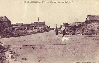 Vue du village en reconstruction en 1920.