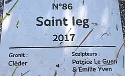 Plaque d'identification Saint-Leg