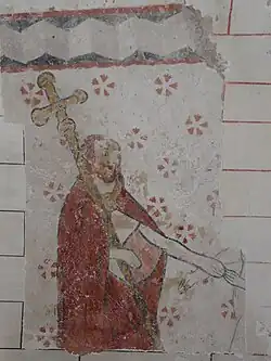 Une des fresques mises au jour.