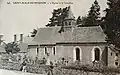 Saint-Malo-de-Beignon ː l'église paroissiale Saint-Malo et le cimetière vers 1910 (carte postale).