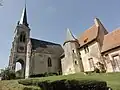 le prieuré de Saint-Marceau avec la chapelle Saint-Julien.