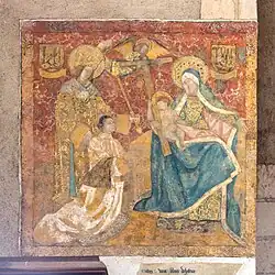 Fresque du XVIe&nbsp;siècle, représentant Notre Dame de Pitié