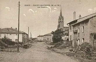 Le centre du village au XXe&nbsp;siècle.