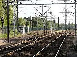 L'extrémité ouest du faisceau de garage d'Épluches.