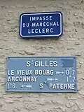 PLaque de cocher au hameau de Saint-Gilles.